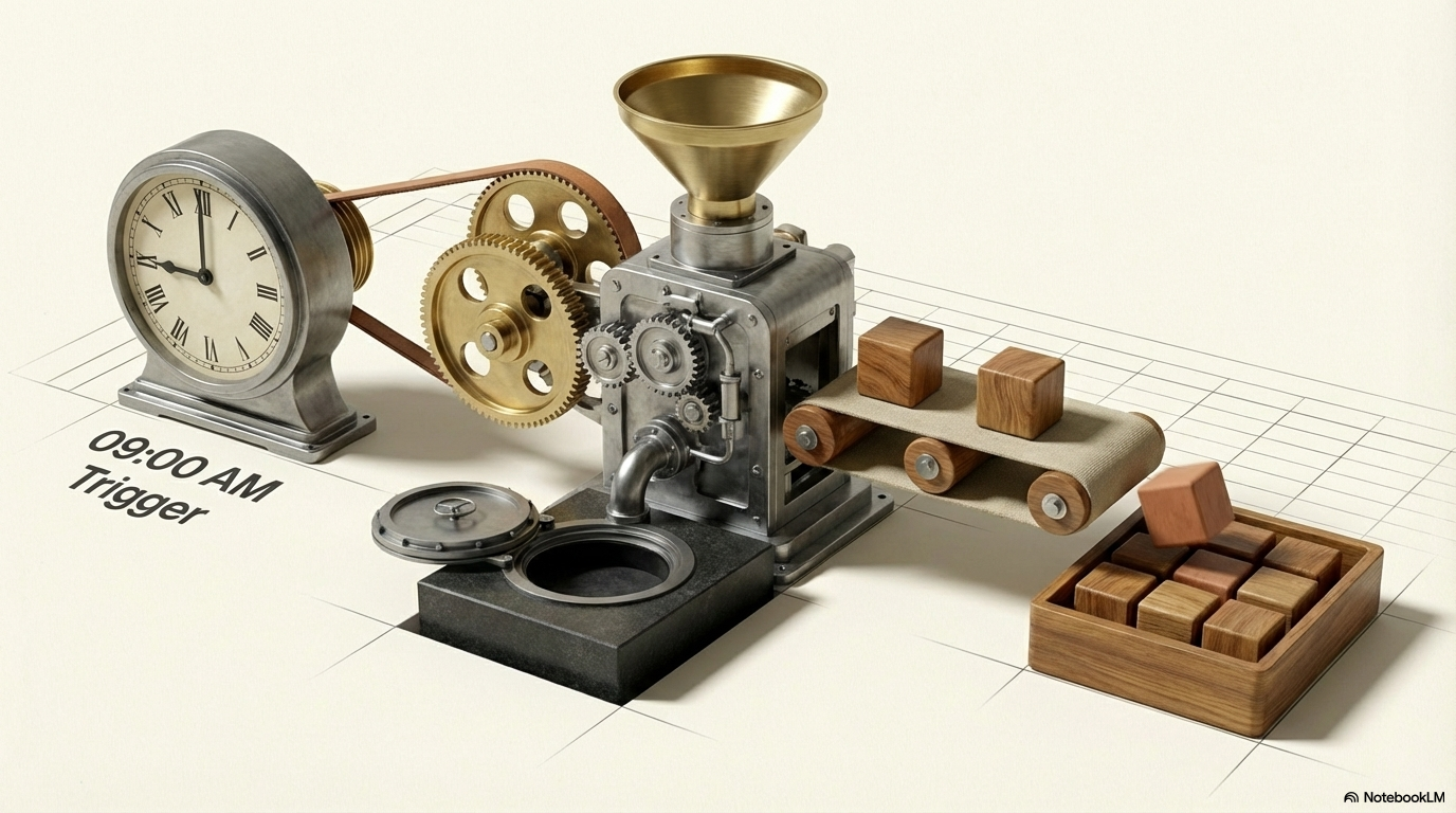 09:00 AM Trigger — 毎朝自動でネタが生成される仕組み